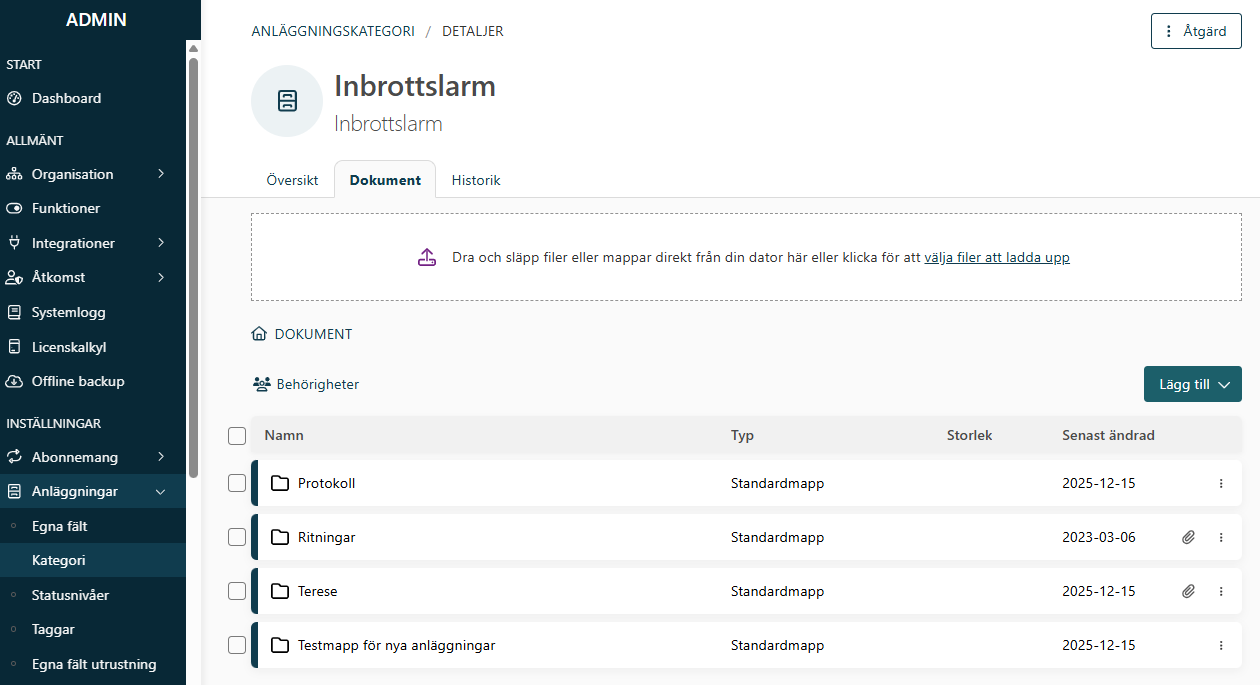 Ny funktion! Standarddokument kan nu läggas till inne i dina standardmappar