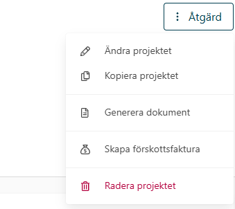 Skapa förskottsfaktura