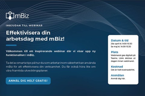 Webinar: effektivisera din arbetsdag med mBiz!